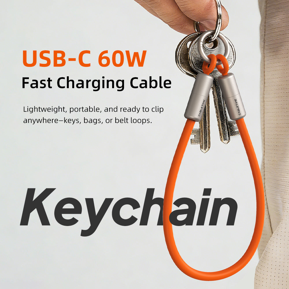 CABLETIME 60W USB-C Wrist-Lanyard Charging Cable, 480Mbps – product view 4 | CU46G