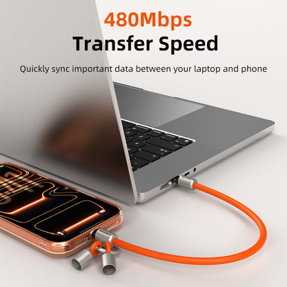 CABLETIME 60W USB-C Wrist-Lanyard Charging Cable, 480Mbps – product view 7 | CU46G