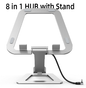 CABLETIME Adjustable Laptop Stand with 8-in-1 USB-C Hub, 4K@60Hz and 100W PD – product image 1 | CS18S