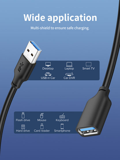 CABLETIME CA11 USB extension shielding and durable PVC