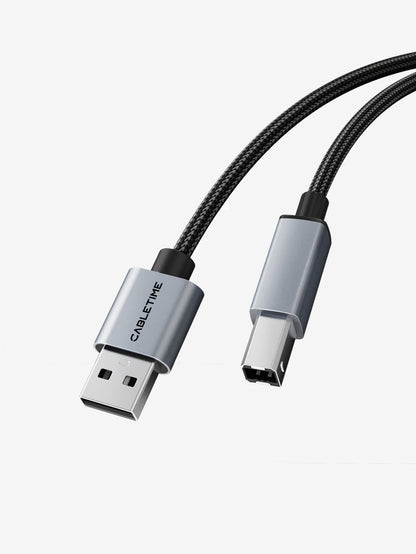 CABLETIME CA15 USB-A to USB-B printer cable product view