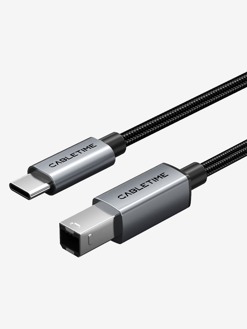 CABLETIME CA16 USB-C to USB-B printer cable product view
