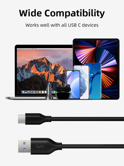 CABLETIME CA42 USB-A to USB-C cable length and device support