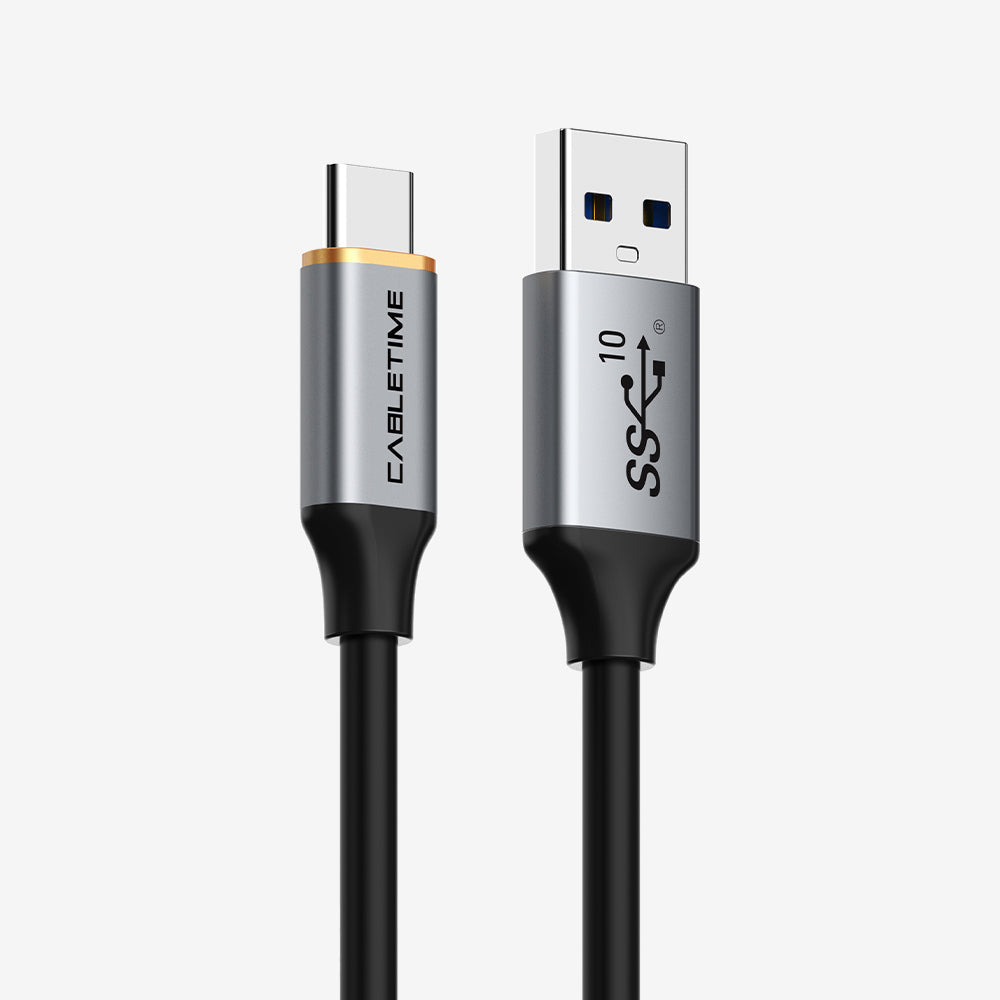 CABLETIME CA60 USB-A to USB-C 10Gbps 60W cable