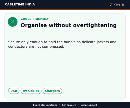 CABLETIME CT-VT01-B5 — Cable friendly — Organise without overtightening