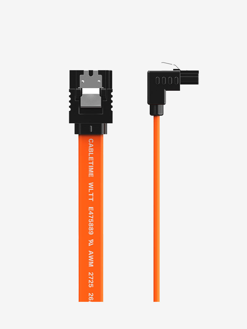 CABLETIME CAS1E right-angle SATA III 6Gbps cable