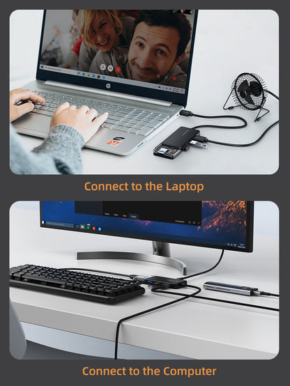 CABLETIME 4 ports usb 3.0 high speed hub for laptop computer | CB01B/CB02B