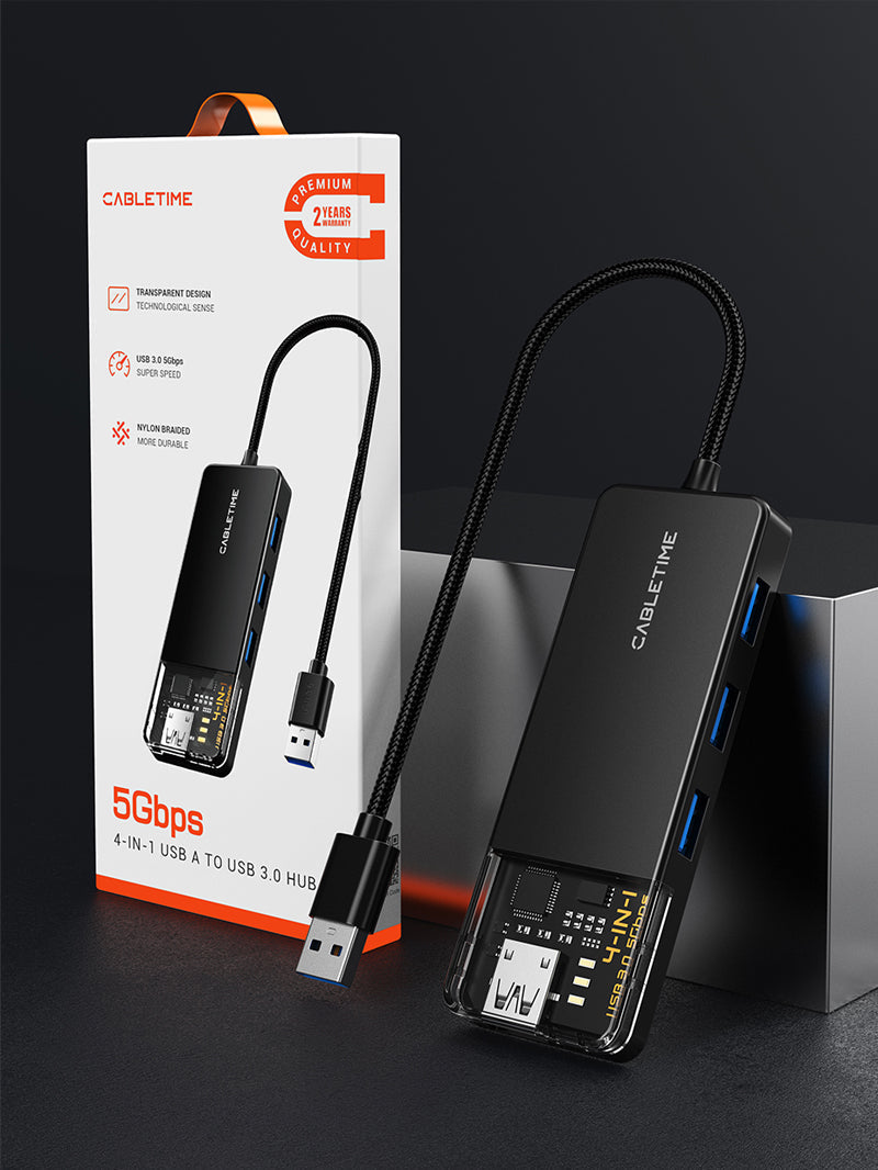 CABLETIME usb 3.0 hub package | CB01B/CB02B