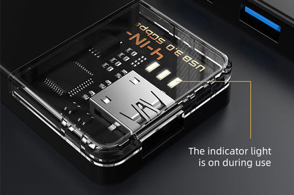 CABLETIME Unique Transparent Shell USB 3.0 hub | CB01B/CB02B