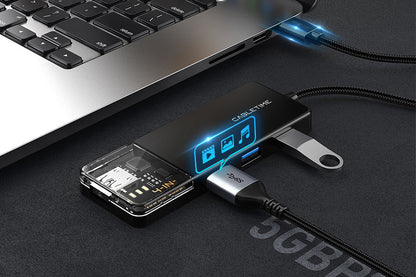 CABLETIME Superspeed 5Gbps Transmission 4 port USB A hub | CB01B/CB02B