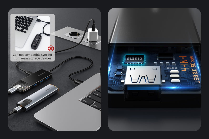 CABLETIME 5V POWER SUPPLY USB 3.0 HUB | CB01B/CB02B