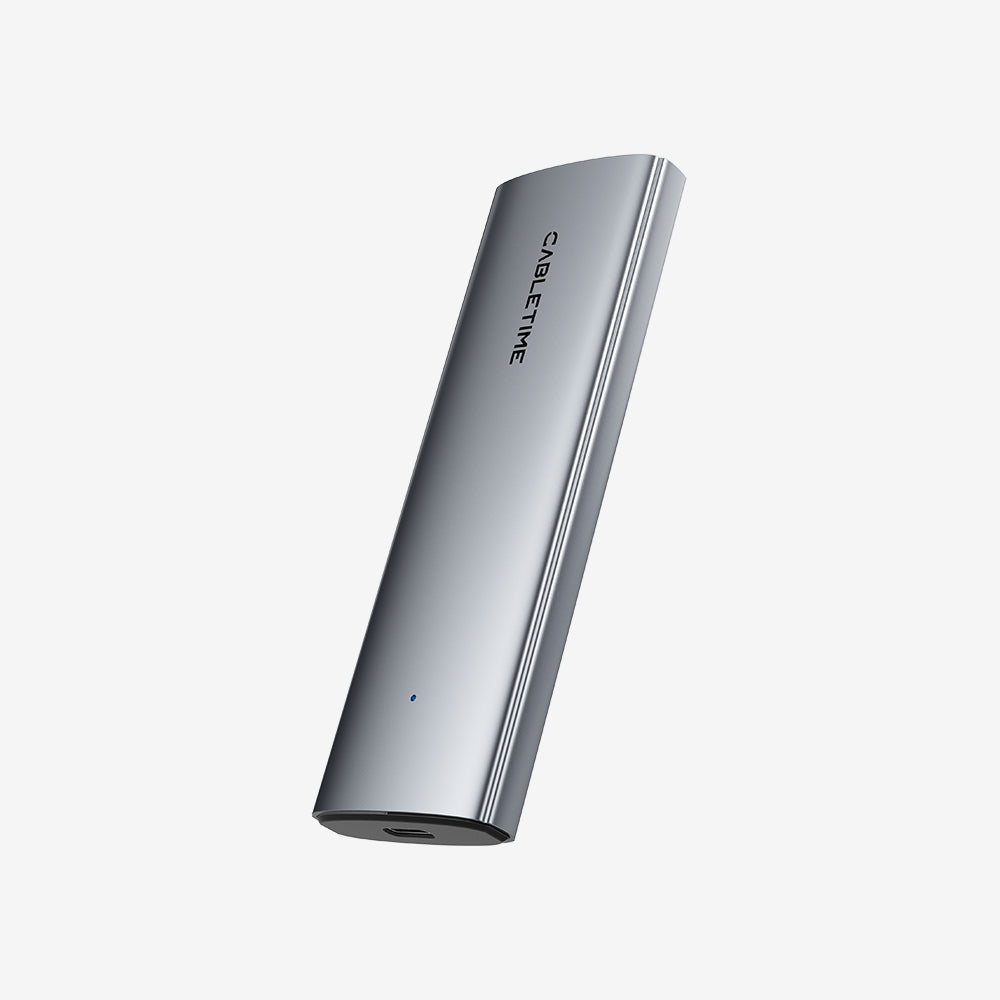 CABLETIME Dual-Protocol USB-C NVMe and SATA M.2 SSD Enclosure, 10Gbps product image | CB32G