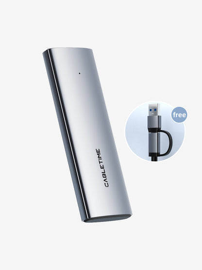 CABLETIME USB 3.1 Type-C To NVME M.2 SSD PCIE Enclosure | CB32G