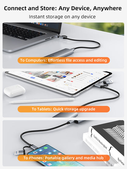 CABLETIME USB 3.1 Type-C To NVME M.2 SSD PCIE Enclosure | CB32G