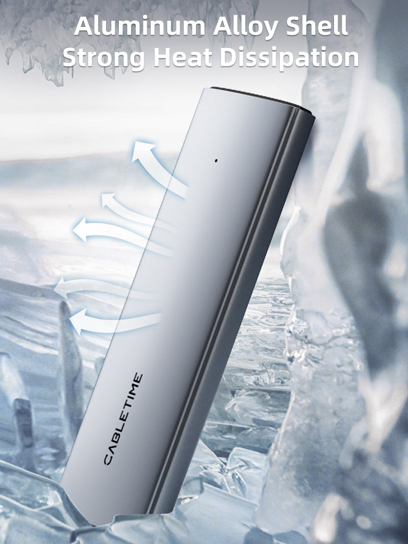 CABLETIME USB 3.1 Type-C To NVME M.2 SSD PCIE Enclosure | CB32G