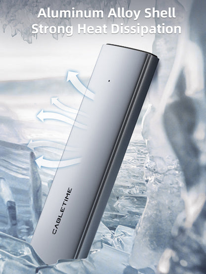 CABLETIME USB 3.1 Type-C To NVME M.2 SSD PCIE Enclosure | CB32G