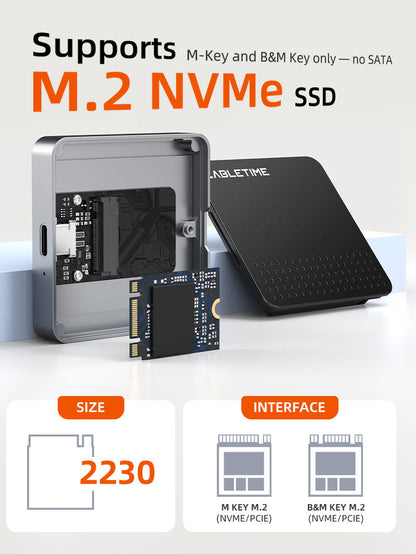 CABLETIME 10Gbps USB-C NVMe M.2 2230 SSD Enclosure, Up to 2TB product image | CB33G