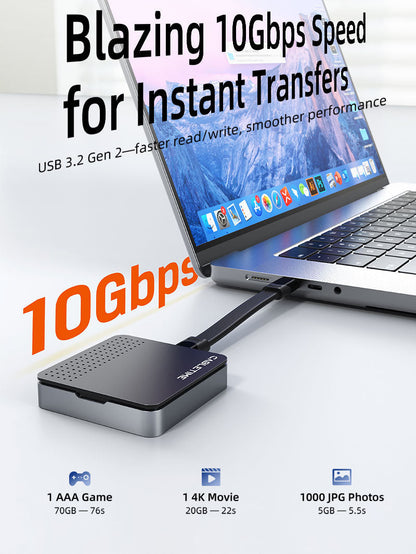 CABLETIME 10Gbps USB-C NVMe M.2 2230 SSD Enclosure, Up to 2TB product image | CB33G