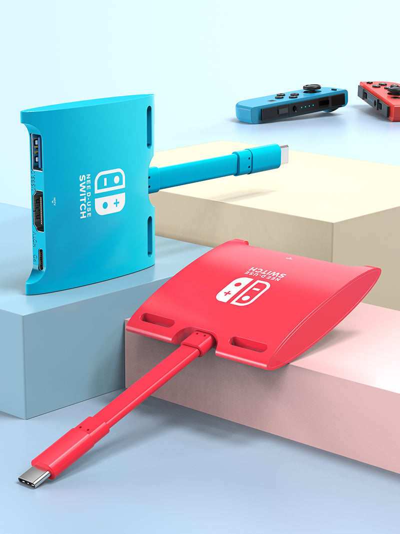 CABLETIME Different color CABLETIME Switch Dock for Nintendo Switch OLED 3 IN 1 USB C Hub | CB40R/CB40U