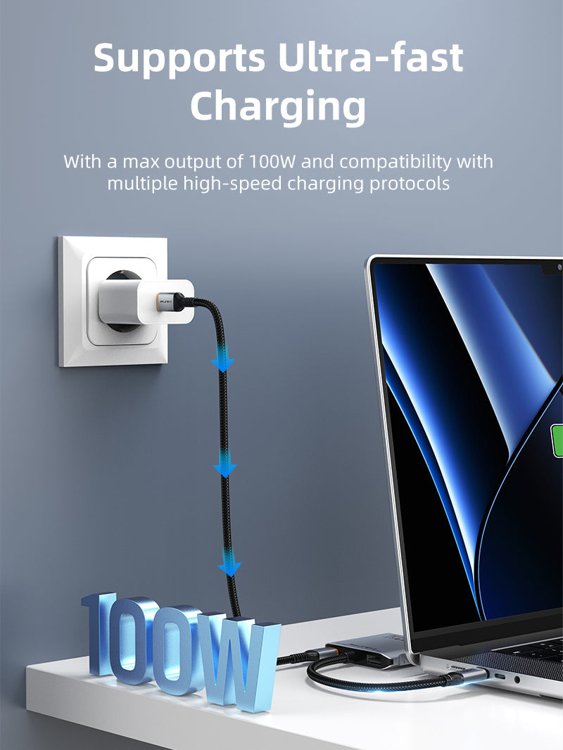 CABLETIME 8K 4 IN 1 USB C to Dual DP Adapter Hub for Dell XPS 13 15,Lenovo ,Sumsung Chromebook - CABLETIME | CB72G