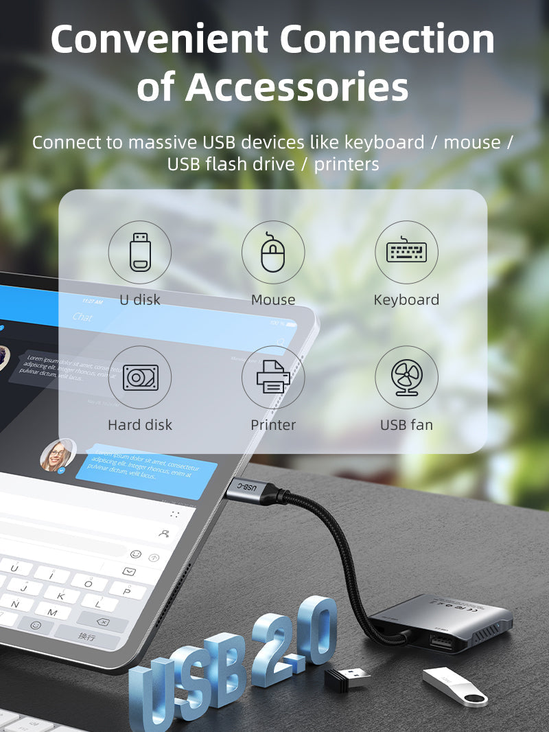 CABLETIME 8K 4 IN 1 USB C to Dual DP Adapter Hub for Dell XPS 13 15,Lenovo ,Sumsung Chromebook - CABLETIME | CB72G
