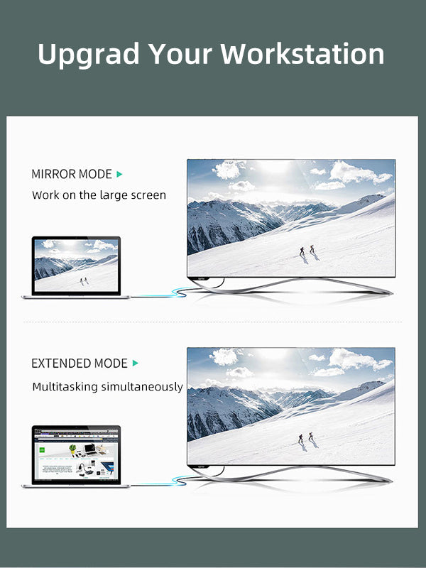 CABLETIME CD45K mirror and extend display modes