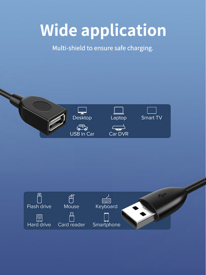 Official CABLETIME USB 2.0 extension cable CT-AMAF2.0-PB view 3