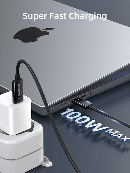 CABLETIME Intel-Certified Thunderbolt 4 USB-C Cable, 40Gbps, 100W, 8K@60Hz, 2.5m – product view 6 | CT40M
