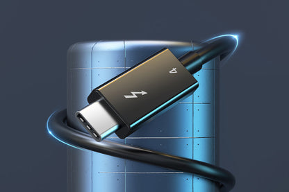CABLETIME Intel-Certified Thunderbolt 4 USB-C Cable, 40Gbps, 100W, 8K@60Hz, 2.5m – feature detail 13 | CT40M