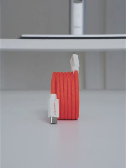 CABLETIME Magnetic-Coil USB4 Cable, 40Gbps, 240W, 8K@60Hz – product view 3 | CU4WH/CU4BH