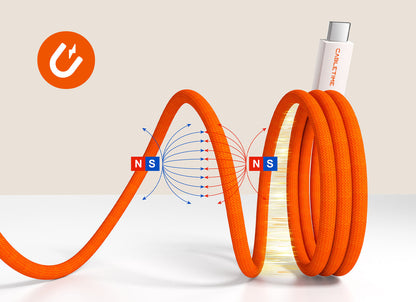 CABLETIME Magnetic-Coil USB4 Cable, 40Gbps, 240W, 8K@60Hz – feature detail 12 | CU4WH/CU4BH
