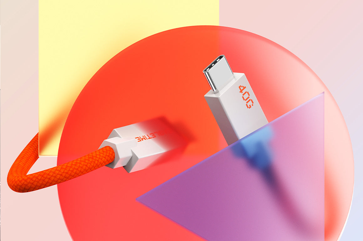 CABLETIME Magnetic-Coil USB4 Cable, 40Gbps, 240W, 8K@60Hz – feature detail 25 | CU4WH/CU4BH