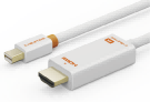CABLETIME Mini DisplayPort to HDMI Cable 4K@60Hz, White | CT-AV588-03G4K60