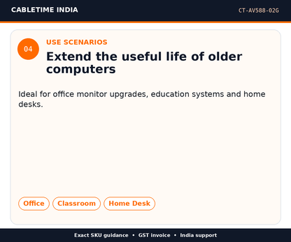 CABLETIME CT-AV588-02G — Use scenarios — Extend the useful life of older computers