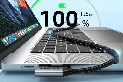CABLETIME Right-Angle USB-C to USB-C Cable, 20Gbps, 100W and 4K@60Hz – feature detail 11 | CU24E/CU24H/CU24L