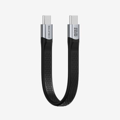 CABLETIME Short Flat USB4 Cable, 40Gbps, 240W and 8K@60Hz – product view 1 | CU45B