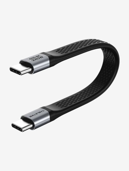 CABLETIME Short Flat USB4 Cable, 40Gbps, 240W and 8K@60Hz – product view 2 | CU45B