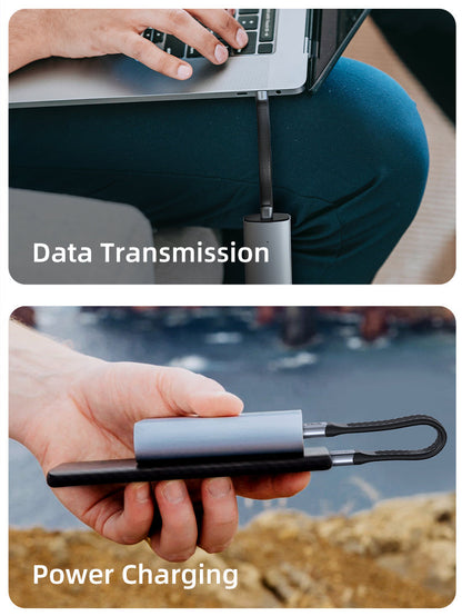 CABLETIME Short Flat USB4 Cable, 40Gbps, 240W and 8K@60Hz – product view 8 | CU45B