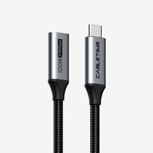 CABLETIME USB-C Male to Female Extension Cable, 10Gbps, 100W, 4K@60Hz – product image 1 | CU21E/CU21H