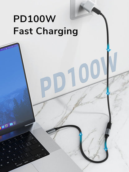 CABLETIME USB-C Male to Female Extension Cable, 10Gbps, 100W, 4K@60Hz – product image 5 | CU21E/CU21H