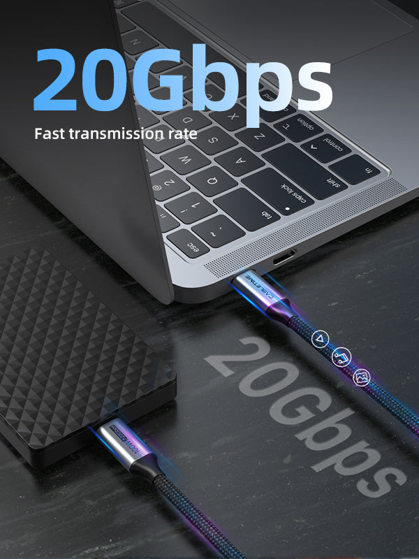 CABLETIME USB-C to USB-C Cable, 20Gbps, 100W, 4K@60Hz, Up to 5m – product view 4 | CU20E/CU20H/CU20J/CU20L/CU20N/CU20P