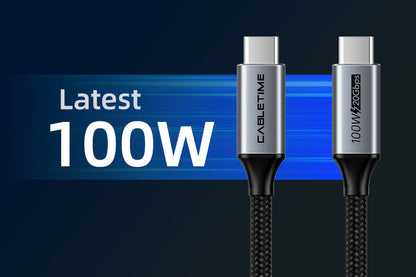 CABLETIME USB-C to USB-C Cable, 20Gbps, 100W, 4K@60Hz, Up to 5m – feature detail 10 | CU20E/CU20H/CU20J/CU20L/CU20N/CU20P