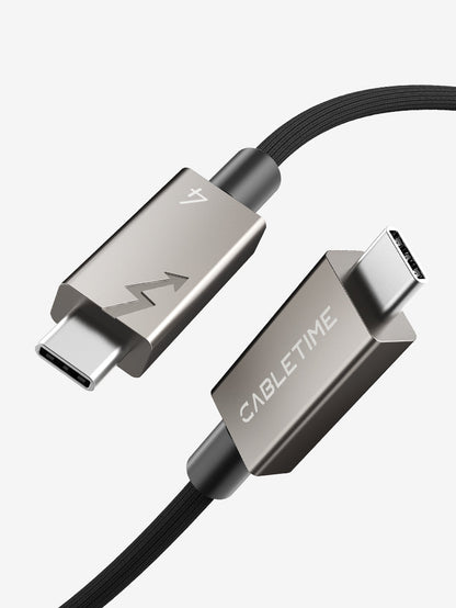 CABLETIME USB4 Cable, 40Gbps, 240W and 8K@60Hz – product view 2 | CU44E/CU44H/CU44L