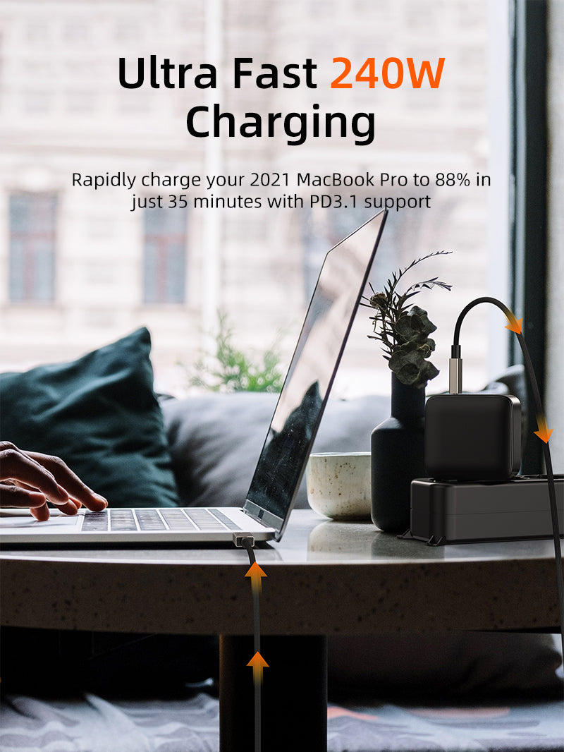 CABLETIME USB4 Cable, 40Gbps, 240W and 8K@60Hz – product view 4 | CU44E/CU44H/CU44L