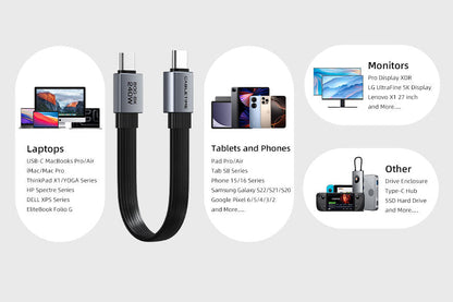 CABLETIME USB4 Version 2.0 Cable, 80Gbps, 240W and 8K@60Hz – feature detail 16 | CU45S