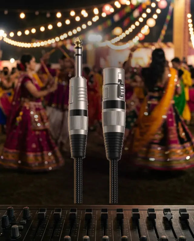 6.35mm to XLR Audio Cable in a festive scene